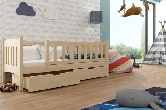 Wooden Single Bed Gucio with Storage Archie's Place UK