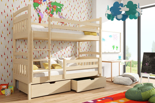 Wooden Bunk Bed Gabi with Storage Archie's Place UK