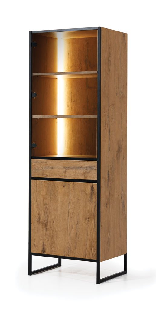 Loft Tall Display Cabinet 60cm with LED Archie's Place
