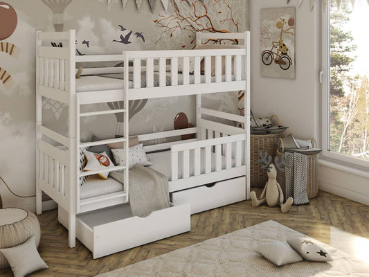 Wooden Bunk Bed Monika with Storage Archie's Place UK