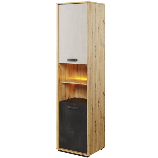 Qubic 04 Tall Storage Cabinet with LED Archie's Place UK